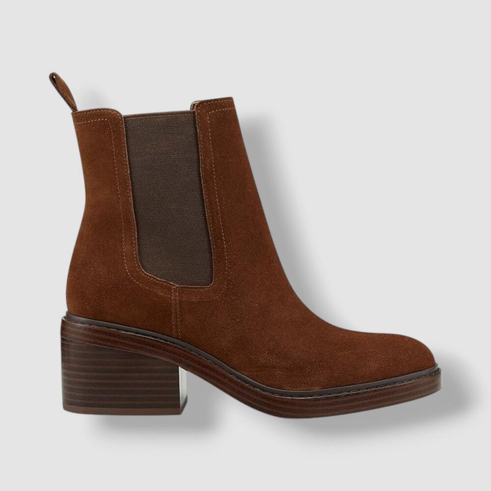 Marc Fisher Modesty Brown Suede Chelsea Boots - Women's Size 11 NIB